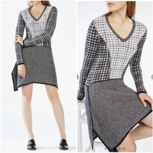 BCBG Houndstooth Sweater Dress